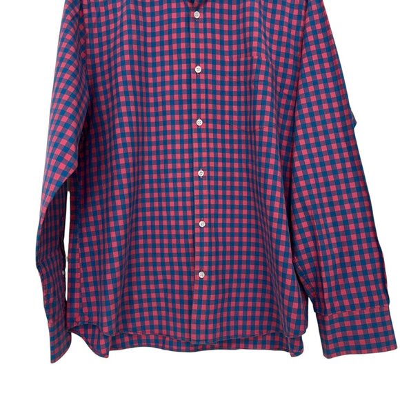 Bonobos Mens Slim Fit Navy/Pink Checkered Button Down Shirt  XL Business Casual - Picture 10 of 10